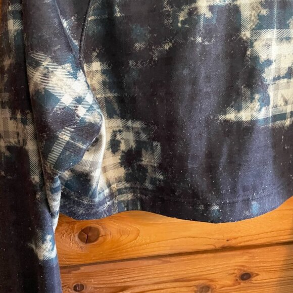 ADAM SELMAN Bleach Plaid Cropped Hoodie Size Small - Picture 6 of 9